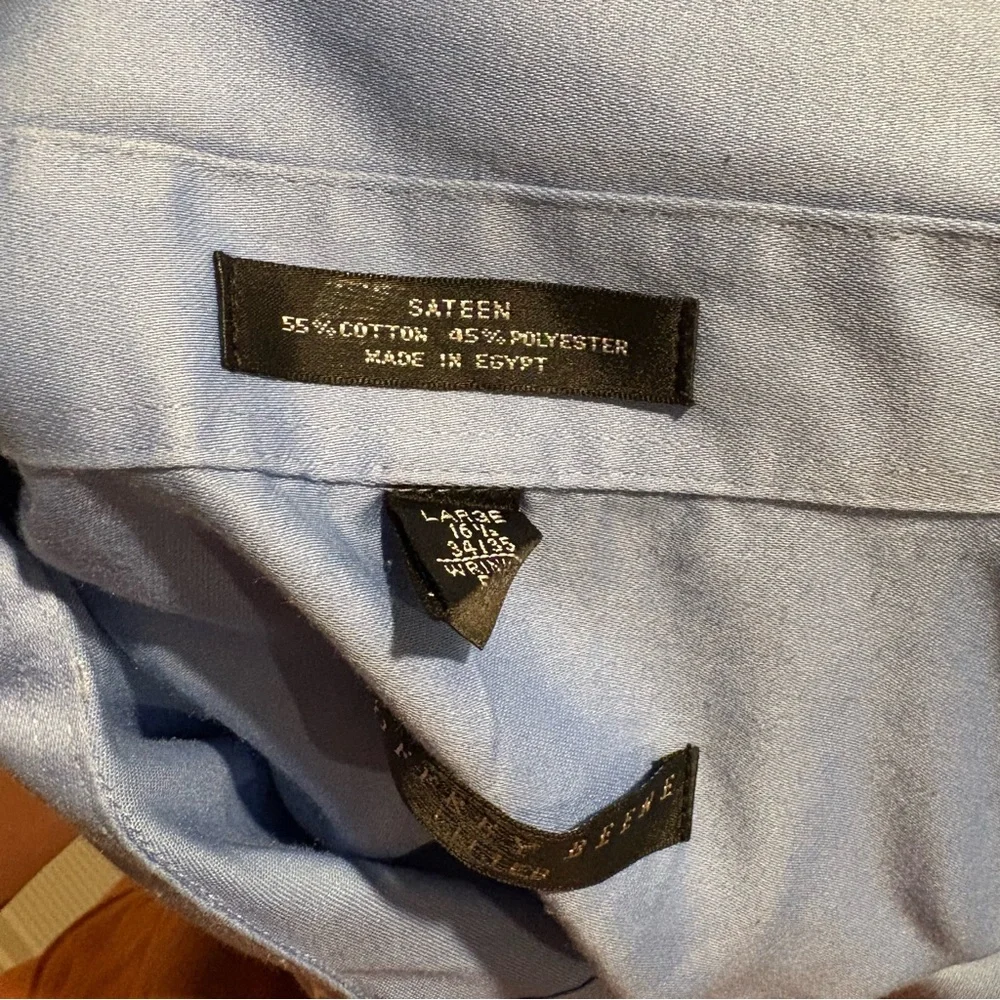 Geoffrey Beene Sateen Button Up Shirt | Size: Large